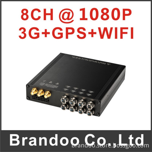 1080P Vehicle DVR, 8 Channel Real Time Recording, Support 3G/GPS, Works with HDD and SSD